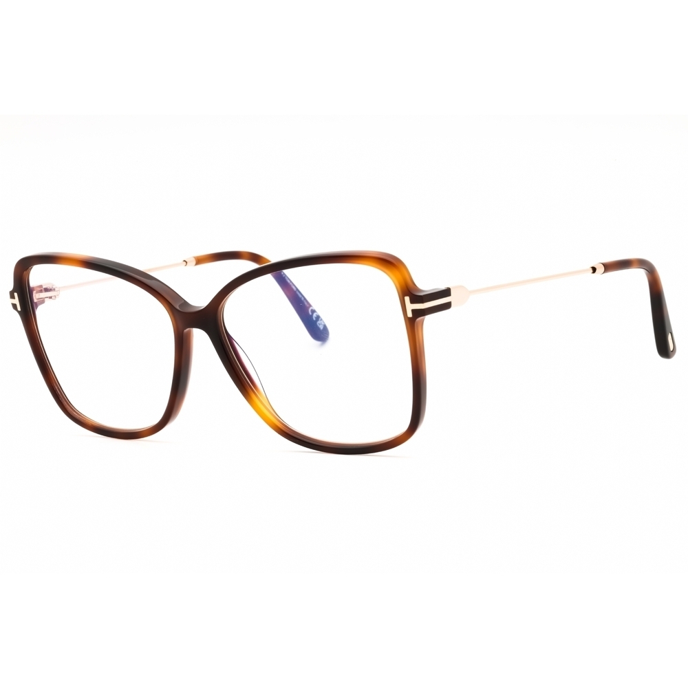 Tom Ford FT5953 Eyeglasses Blonde Havana Acetate Oversized